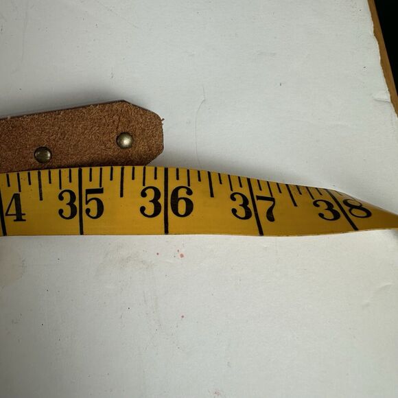 J. Crew Women's Belt Size XS 36” Studded Cognac Brown Boho Hippie Festival Belt - Picture 7 of 7